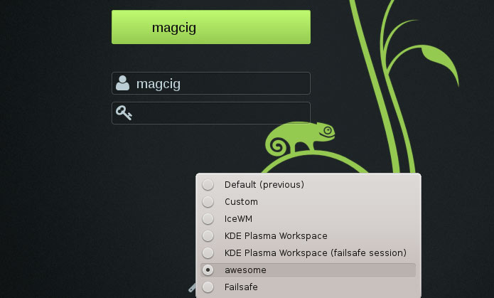 How to Install Awesome openSUSE 15.x Leap - Login Screen