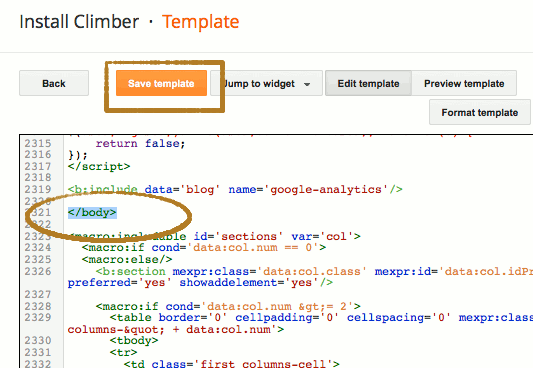 Blogger Edit Html Template - Insert Javascript
