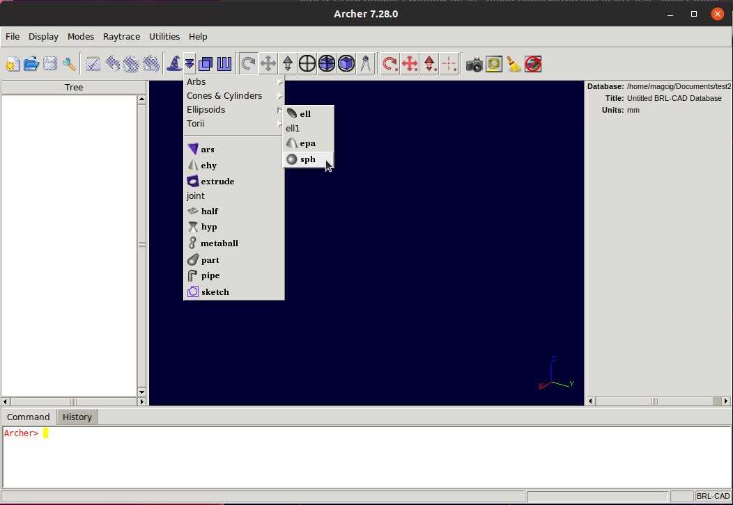 BRL-CAD GUI Getting Started Guide for GNU/Linux Systems - CLI Making Sphere