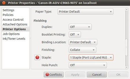 Printer Canon LBP253x Driver in Linux Mint - CQue GUI