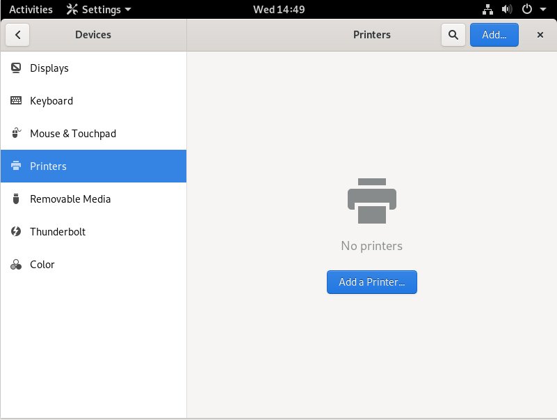 GNU/Linux Debian GNOME Add Printer - Add Printer