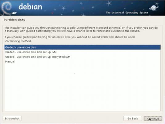 Linux-Debian Guided Partitioning 1