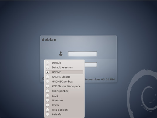 Install GNOME on Debian Wheezy 7 KDE - Select KDE Session