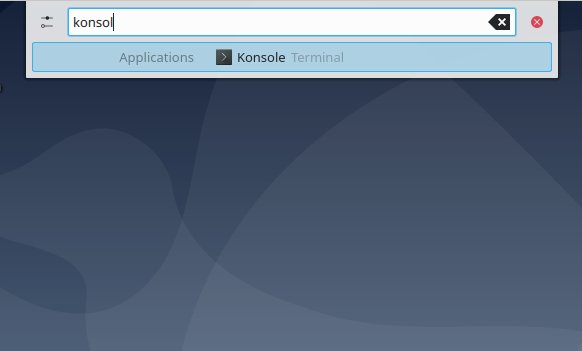 GNU/Linux Debian KDE Add Printer - Open Terminal Shell Emulator