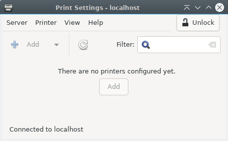 GNU/Linux Debian Lxqt Add Printer - Unlock