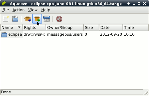 Linux Xfce Install Eclipse JEE Extraction