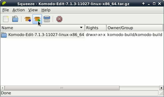Debian Linux Xfce Komodo Extraction