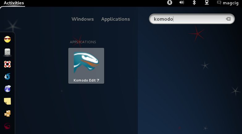 Install Komodo Edit in Linux Mint 19 - Start Komodo