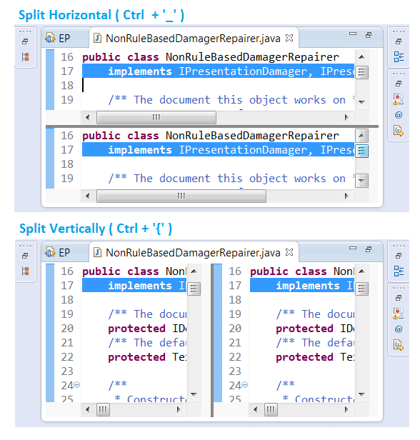 Install Eclipse 2023-12 R IDE for Java Developers Ubuntu 14.10 Utopic Split Editors