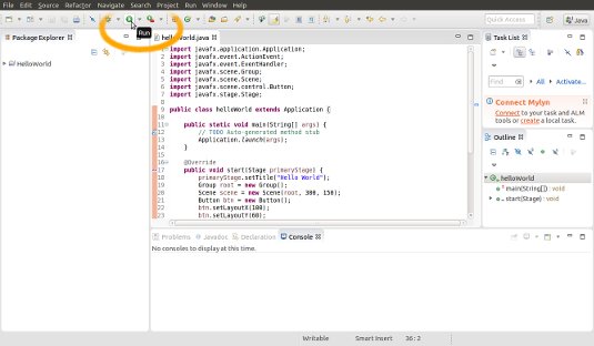 Quick-Start with Java FX on Linux Mint - Running Java FX Class