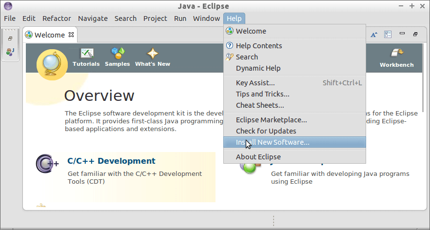 Linux Fedora Eclipse Android Development NDK Getting-Started - Install Eclipse New Plugin