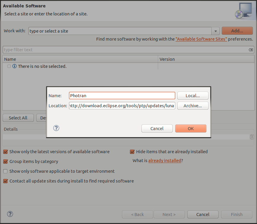 Eclipse 2023-12 R IDE Install Fortran 77 Plugin - Eclipse Set New Software Repository URL