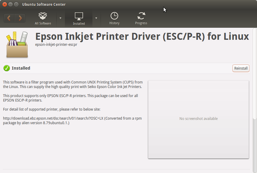 How to Install Epson PM-D800 Printer Drivers on Ubuntu 14.04 Trusty LTS - Ubuntu Software Center