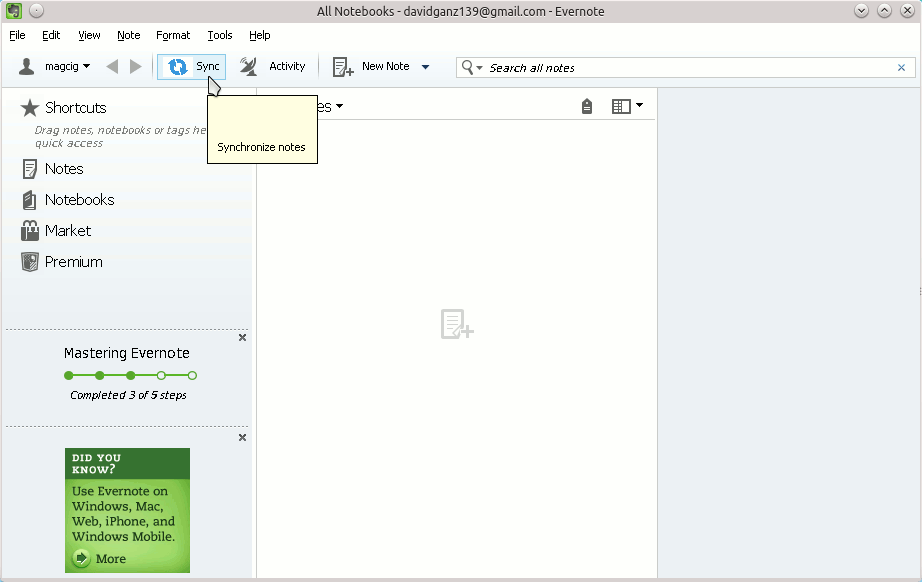How to Install Evernote for Windows on Linux Mint 18 - GUI