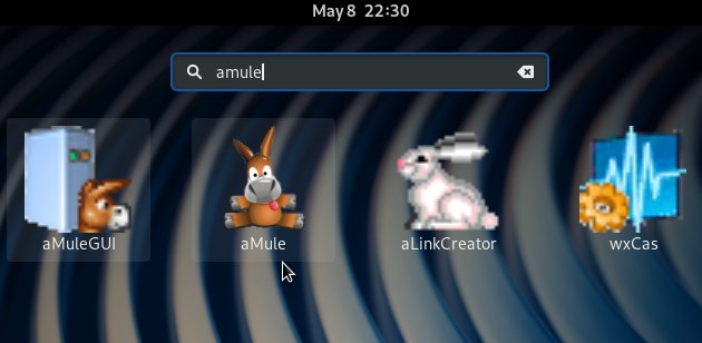 How to Install aMule in Fedora 32 - Launcher