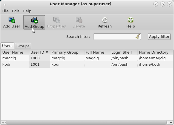 Managing Users and Groups on Red-Hat Linux Based Systems - Creating Group