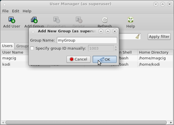 Managing Users and Groups on Red-Hat Linux Based Systems - Group SetUp