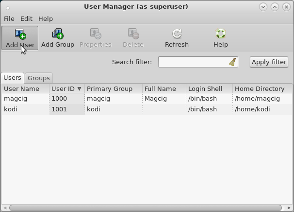 Managing Users and Groups on Red-Hat Linux Based Systems - Creating User