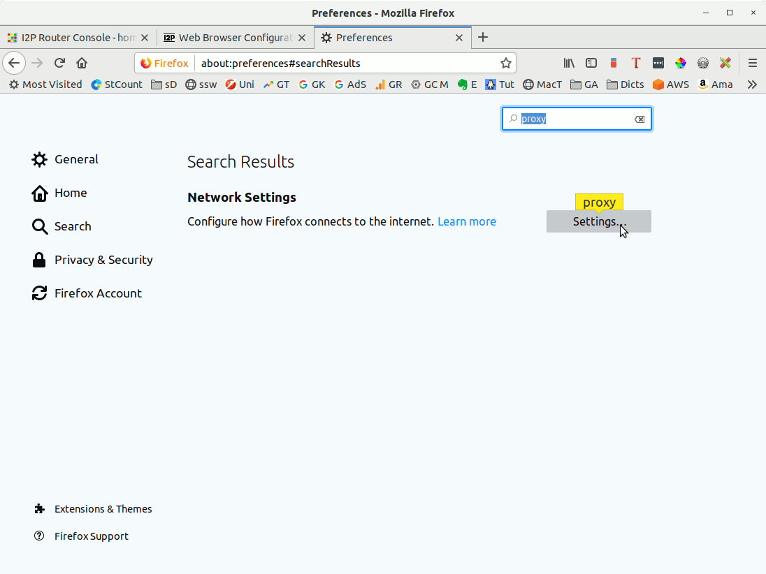 How to Browse Using I2P on Sabayon GNU/Linux - Firefox Proxy Settings