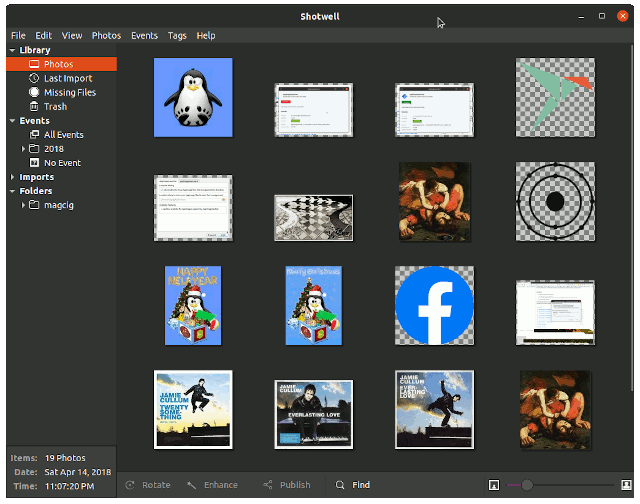 Installing Shotwell on Ubuntu 18.04 - UI