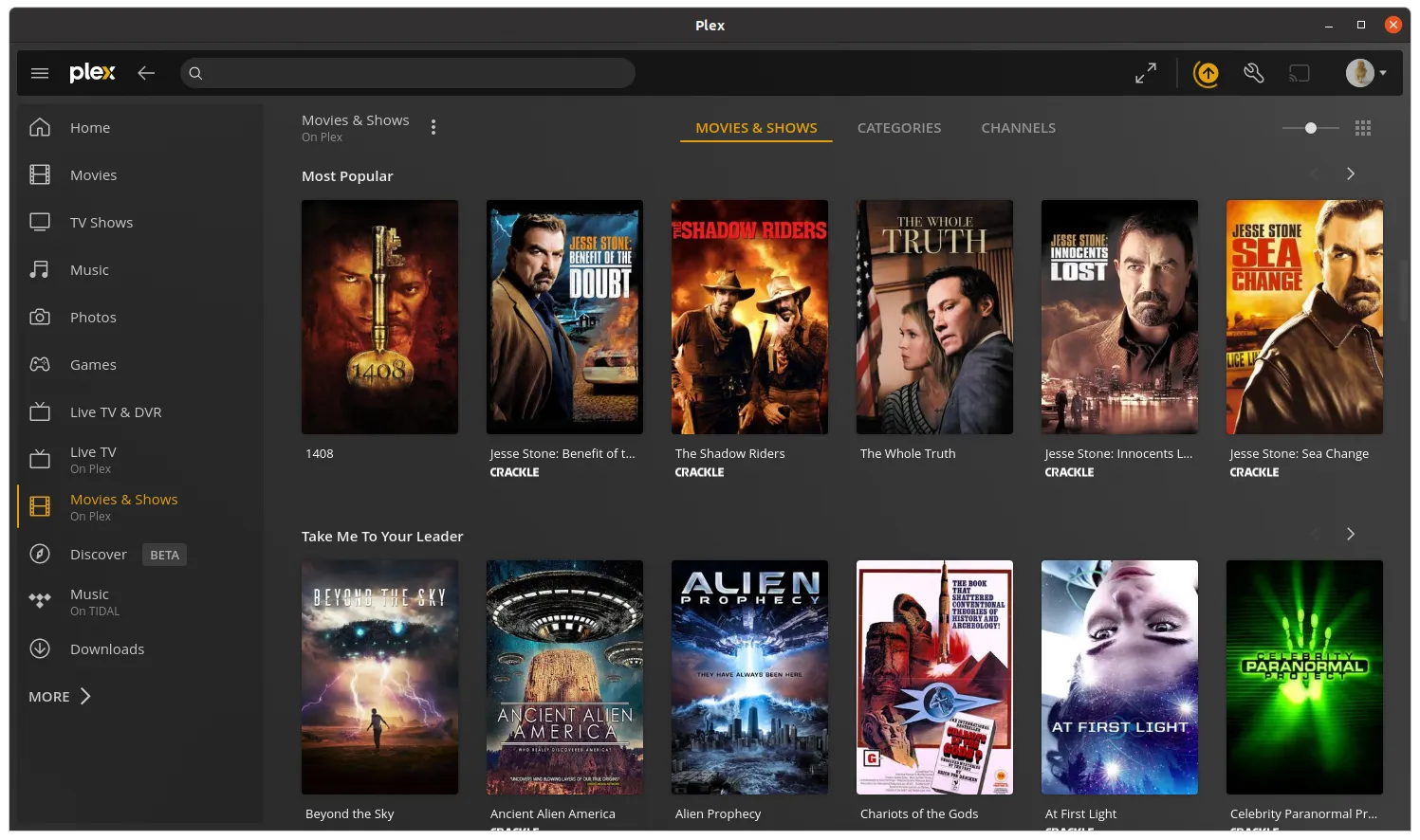 How to Install Plex Media Player on Linux Mint LTS - UI