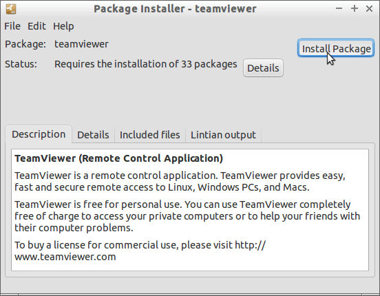 Install TeamViewer 15 for Linux Mint 17.1 Rebecca - Installing by Package Manager 1