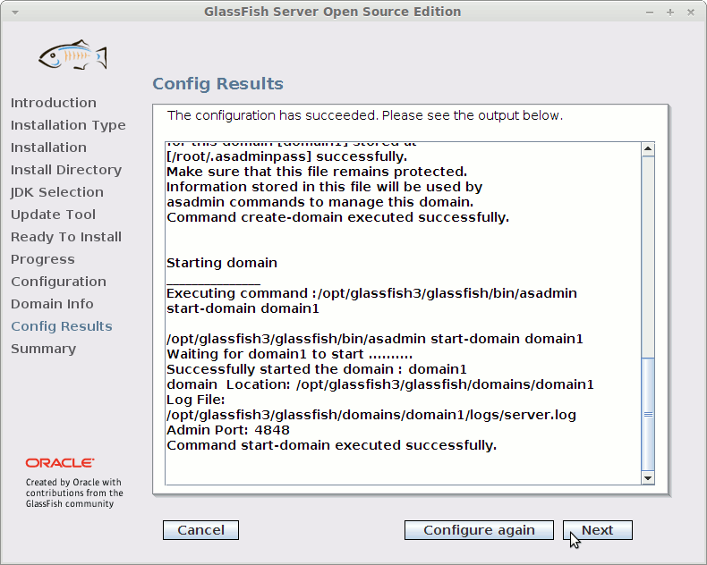 Java Glassfish Server Installation Linux OS4 13 OpenDesktop - Config Results
