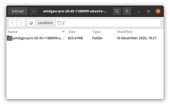 How to Install AMDGPU on Ubuntu 21.04 Hirsute - Extracting