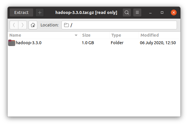 How to Install Hadoop on Fedora 32 - Extract tar.gz Archive