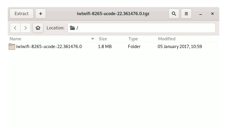 How to Install Intel Wireless Firmware on GNU/Linux - Extracting