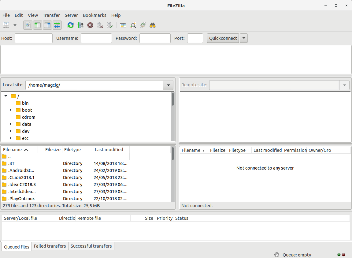 FileZilla Linux Mint 20.x Ulyana/Ulyssa/Uma/Una Installation Guide - Launcher