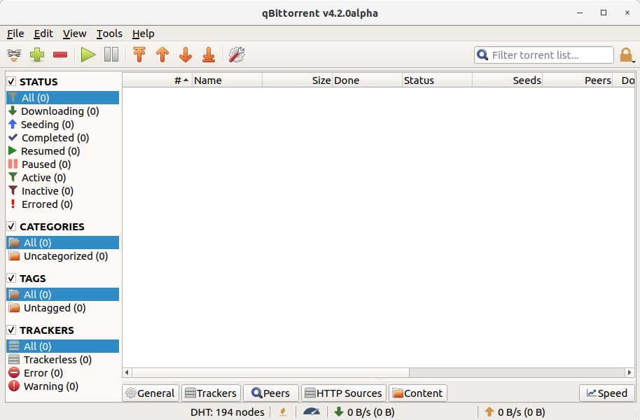 qBittorent Elementary OS Installation Guide - UI