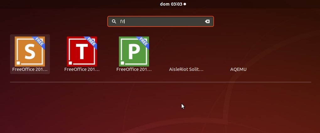 How to Install FreeOffice in Ubuntu 18.04 Bionic LTS - Launcher