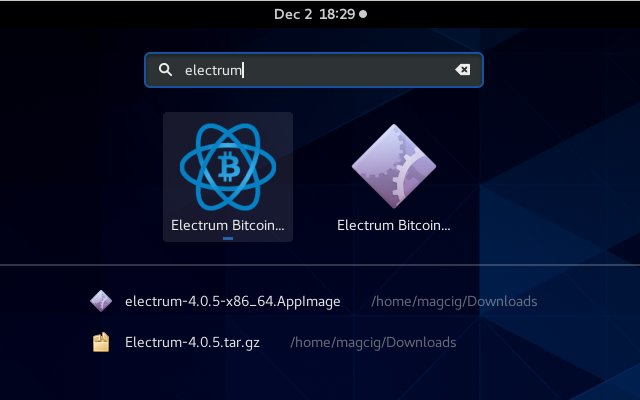 Step-by-step Electrum Debian Sid Installation Guide - Launcher