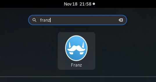 Step-by-step Franz Fedora 32 Installation Guide - File Manager