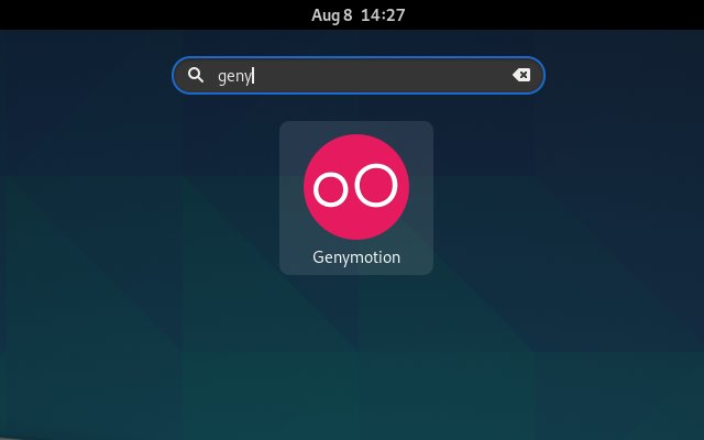 Step-by-step Genymotion Fedora 40 Installation Guide - Launcher