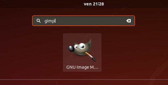 How to Install the Latest GIMP in Ubuntu 20.04 GNU/Linux - Launcher