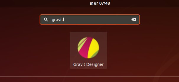 How to Install Gravit Designer in Fedora 31 - Launcher