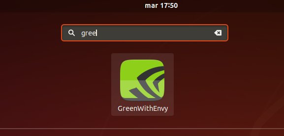 Installing GreenWithEnvy on Fedora 29 - Launcher
