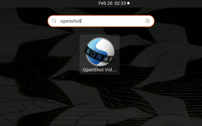 OpenShot Fedora 31 Installation Guide - Launcher