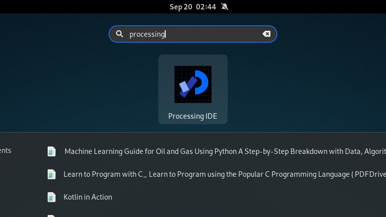 How to Install Processing 4 on Linux Arch - Processing Sketch Window