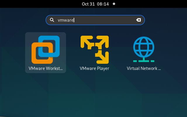 VMware Workstation Pro 16 Parrot Linux Installation - Launcher