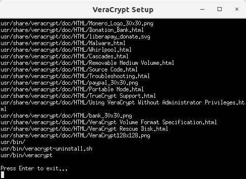 How to Install VeraCrypt on Ubuntu 18.04 Bionic LTS - Setup Done