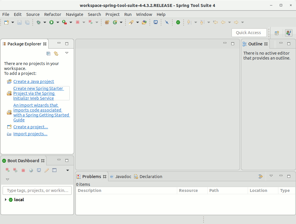 How to Install Spring Tool Suite Fedora 36 GNU/Linux Easy Guide - UI