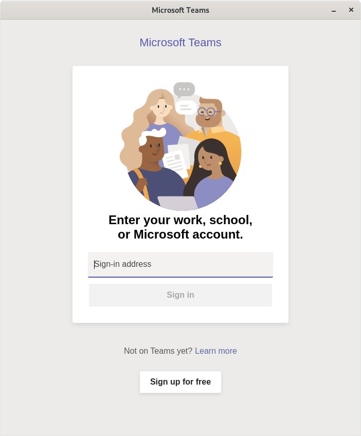 How to Install Microsoft Teams in Ubuntu 20.10 Groovy - UI