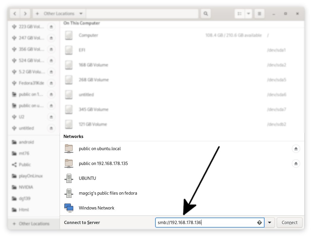 Samba File Sharing Red Hat Linux 8 Guide - Smb Connection Url