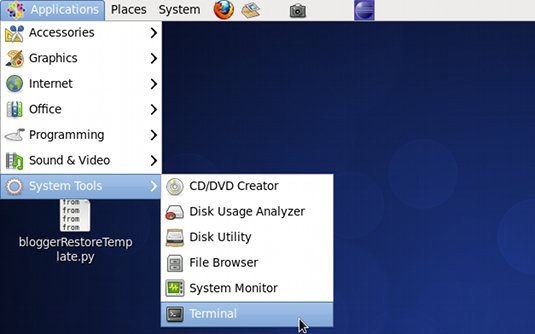 Linux CentOS 6 GNOME Open Terminal