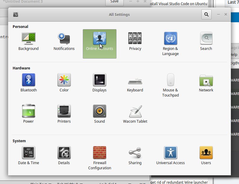 Google Drive Client Quick Start on Ubuntu 16.10 Yakkety - GNOME Online Accounts