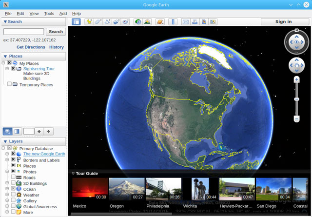 How to Install Google Earth Pro on Fedora 34 Easy Guide - Google Earth Pro GUI