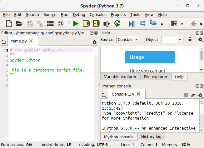 How to Install Spyder Python on Manjaro Linux 18 - Spyder IDE